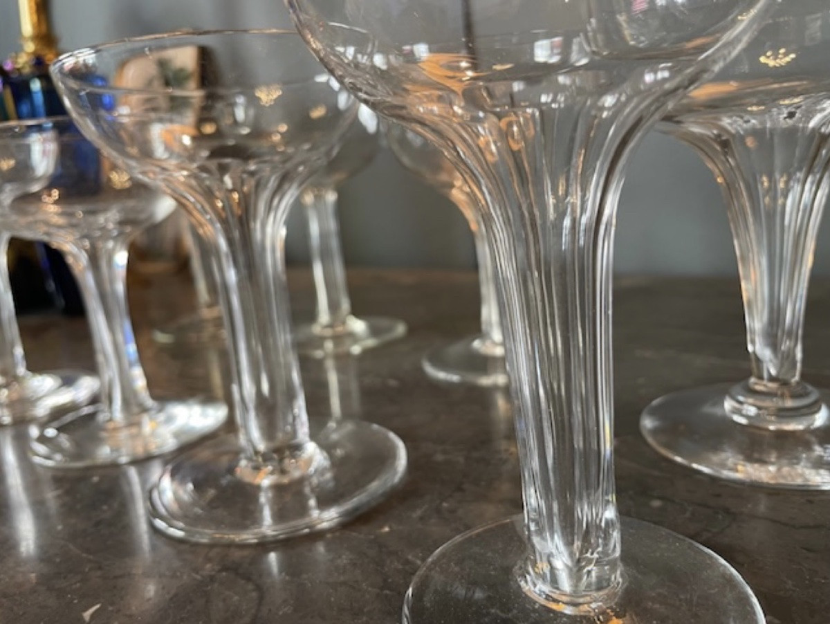 XXème siècle : huit coupes à champagne dites « champenoises »-photo-6