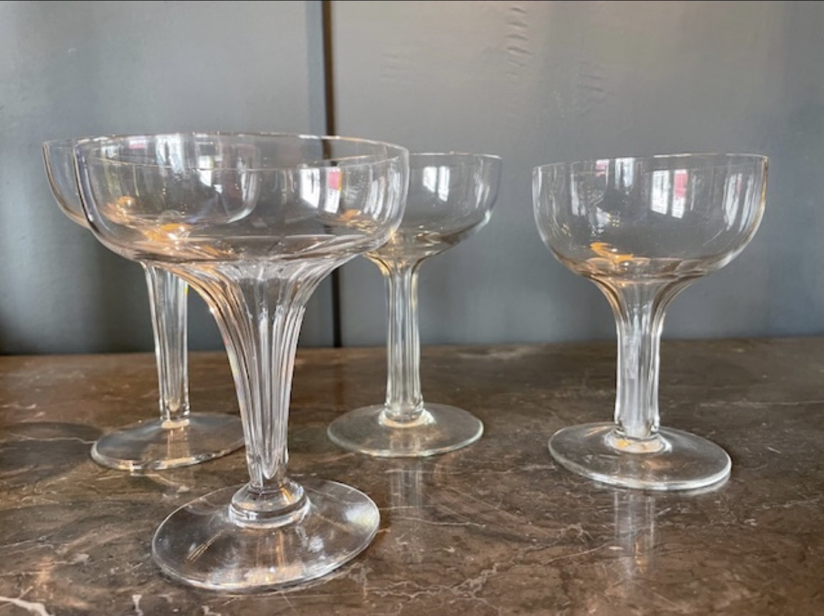 XXème siècle : huit coupes à champagne dites « champenoises »-photo-8