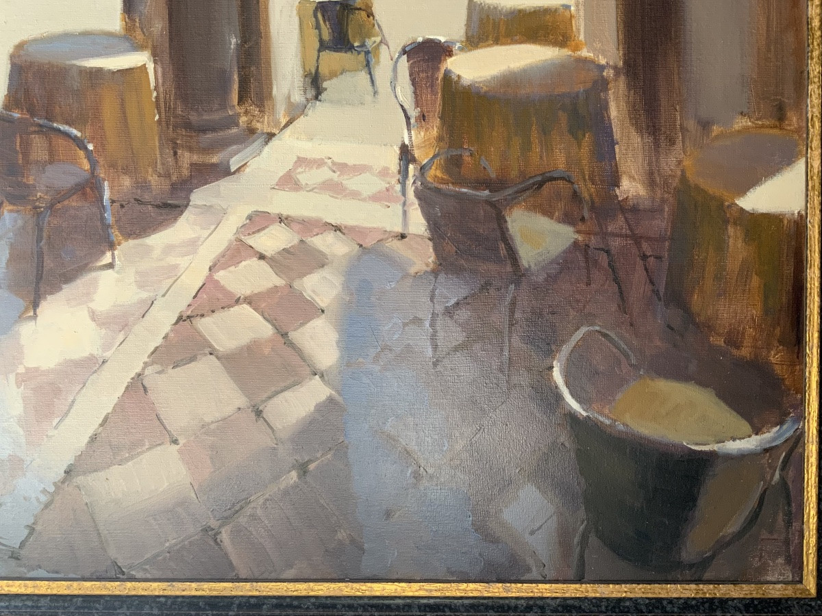 20th Century: Large View Of A Terrace In Venice-photo-2