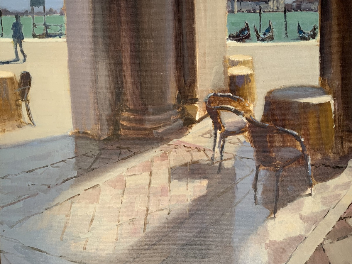 20th Century: Large View Of A Terrace In Venice-photo-1