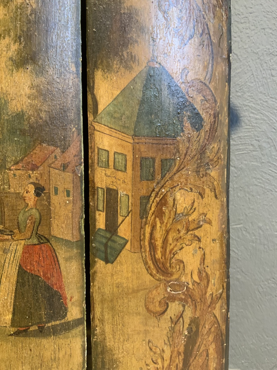 20th Century: A Painted Wood Corner Cabinet-photo-3