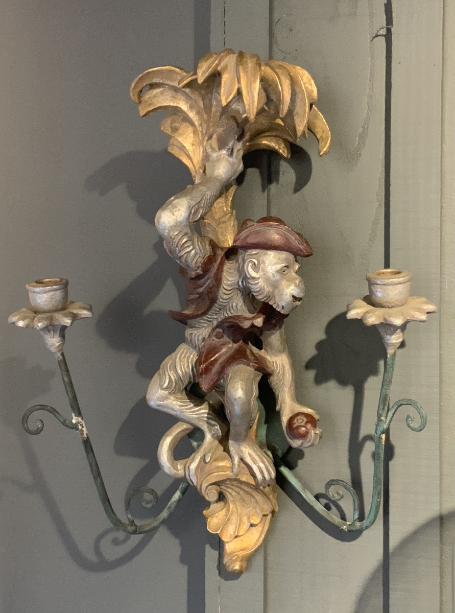 Circa 1960 : applique au singe-photo-2