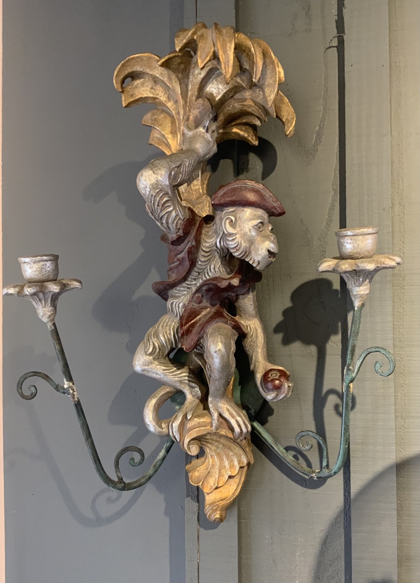 Circa 1960 : applique au singe-photo-3