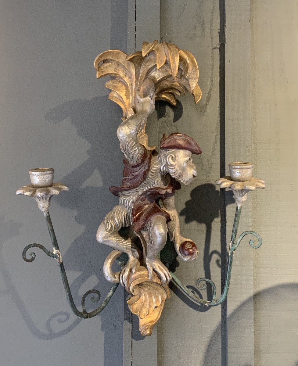 Circa 1960 : applique au singe-photo-4
