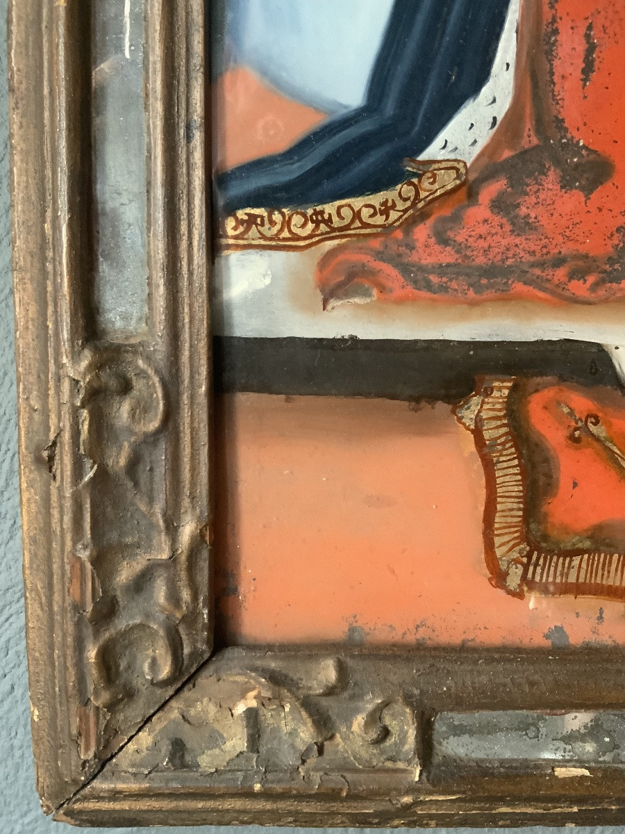 XVIIIe siècle : une peinture sous verre églomisé-photo-5