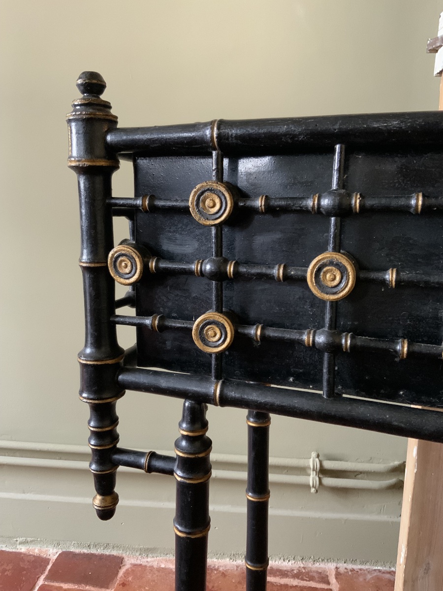 Around 1870: A Planter In Blackened Wood-photo-2