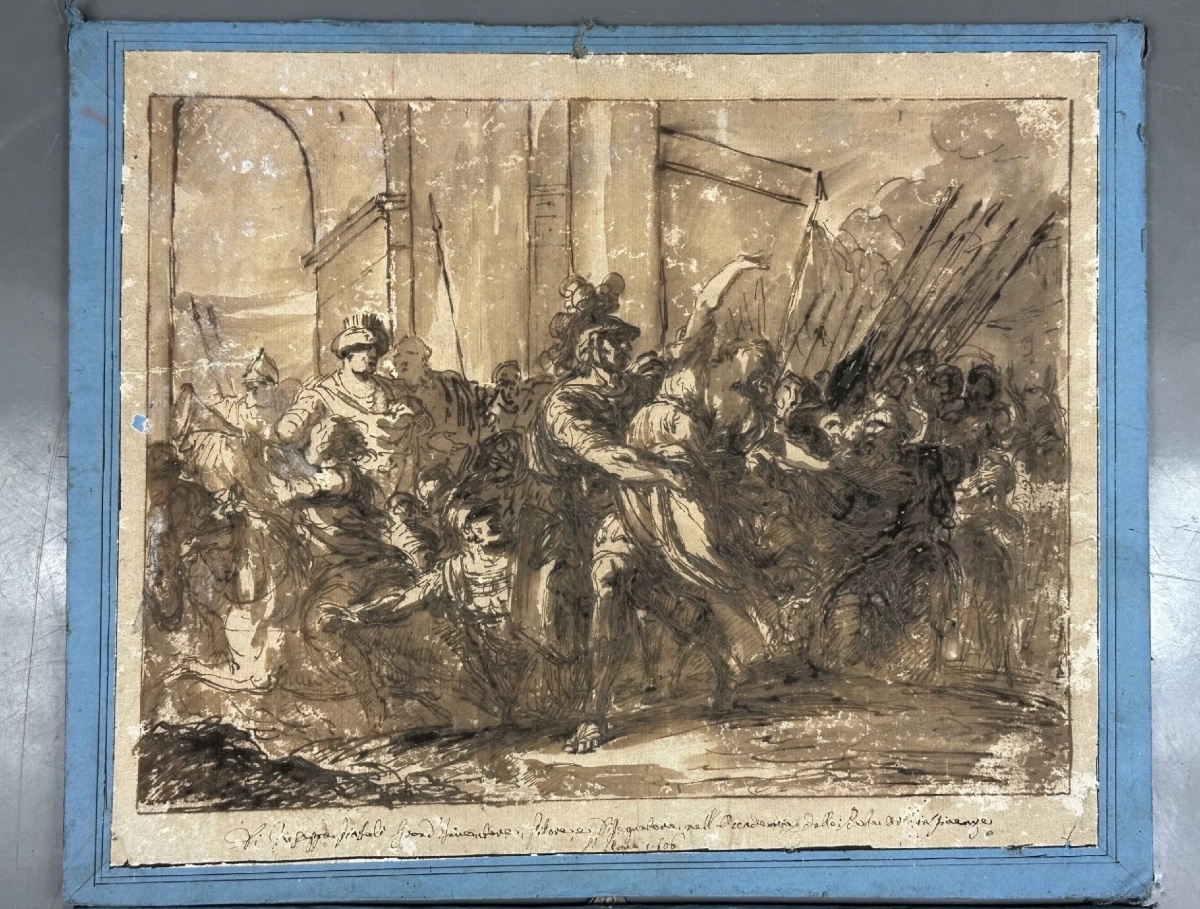 18th Century: Two Ink Drawings By Giuseppe Piattoli-photo-2