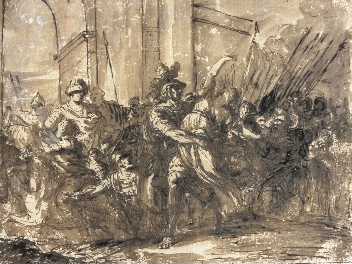18th Century: Two Ink Drawings By Giuseppe Piattoli-photo-3