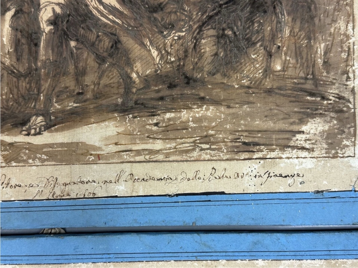 18th Century: Two Ink Drawings By Giuseppe Piattoli-photo-1
