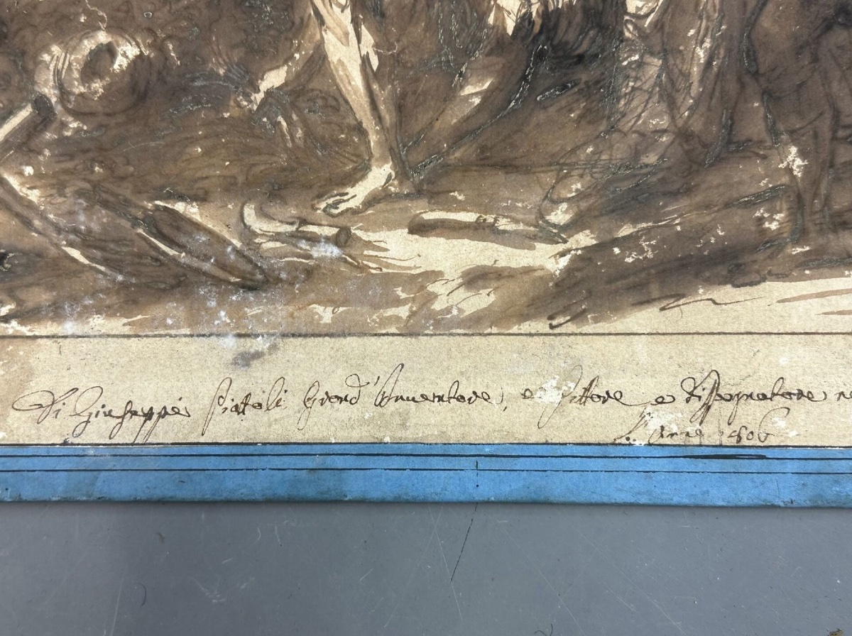 18th Century: Two Ink Drawings By Giuseppe Piattoli-photo-6