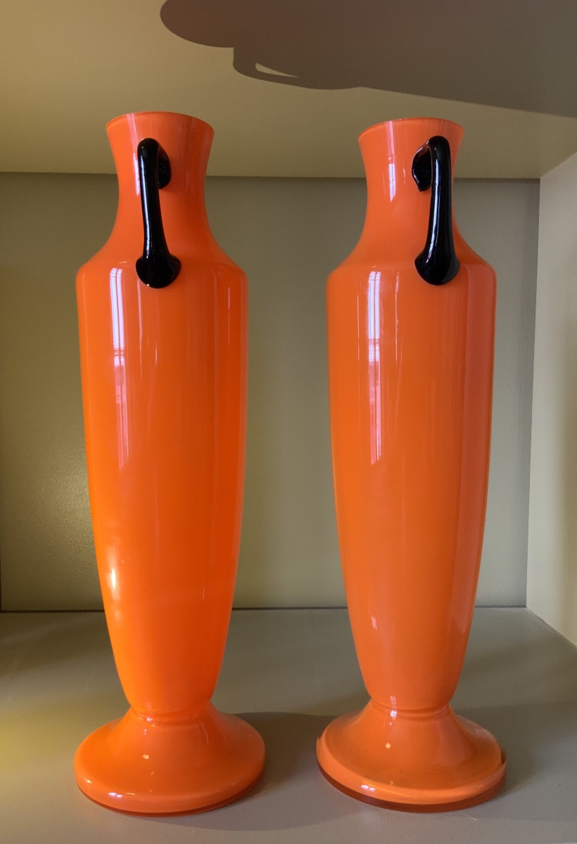 20th Century: Pair Of Vases Attributed To Michael Powolny-photo-2
