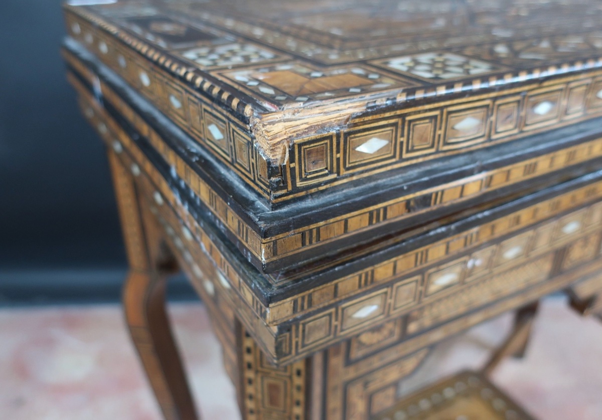 XIX eme siecle : une table à jeux syrienne-photo-4