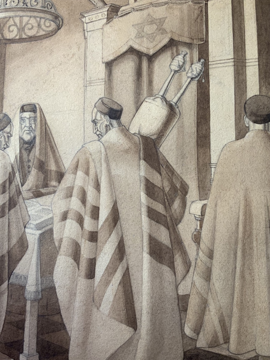 (judaica): A Torah Reading-photo-3