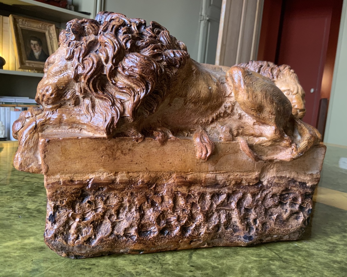 Une paire de lions de Canova -photo-2