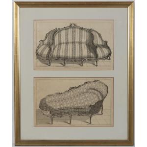 XVIIIe siècle : deux projets de canapés 