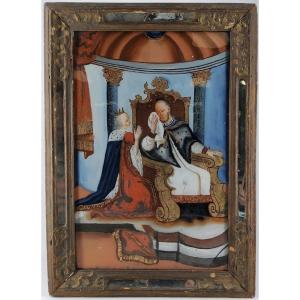XVIIIe siècle : une peinture sous verre églomisé