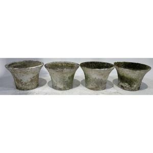 XXeme siecle : quatre vasques de jardin