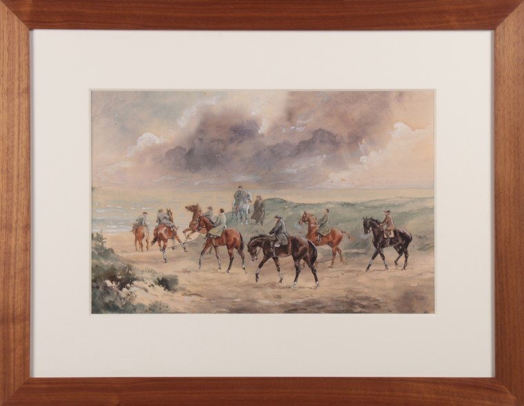 Baron Karl Reille ( 1886 - 1975 )  " Mauvais Temps à Deauville "