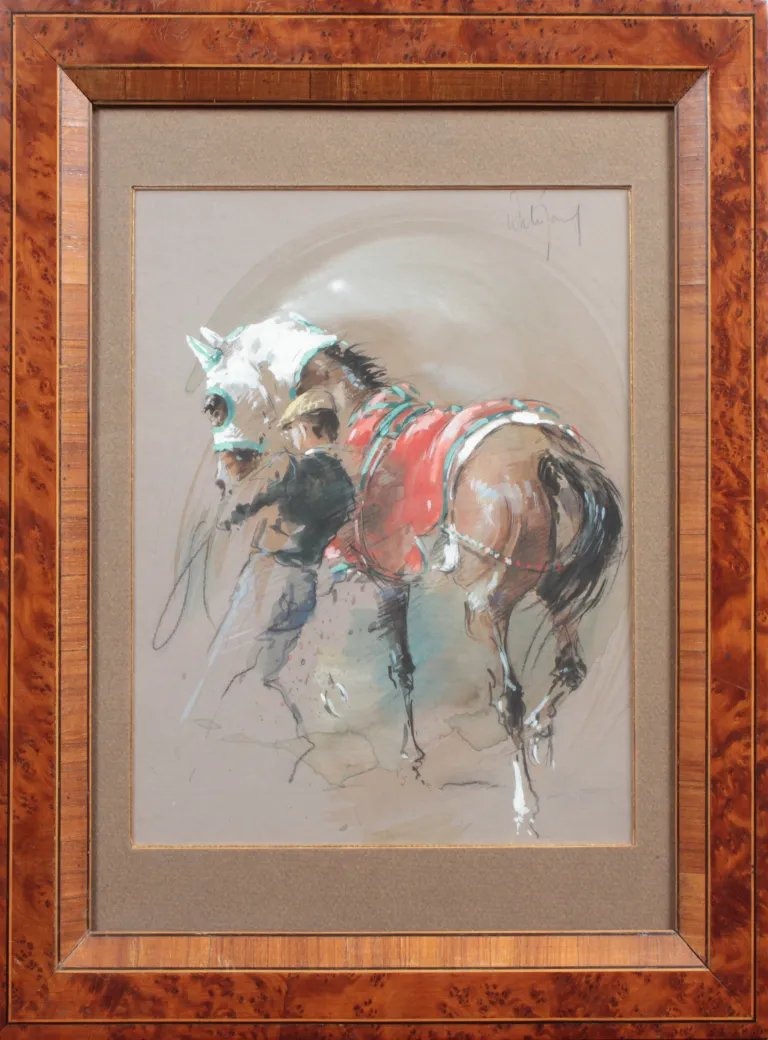 Cheval de courses et son lad-photo-2