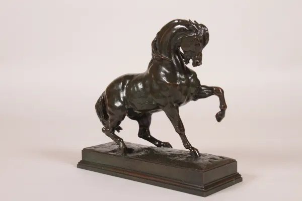 Antoine Louis Barye (1796–1875) Turkish Horse No. 2 (left Front Leg Raised, Square Pedestal) -photo-3