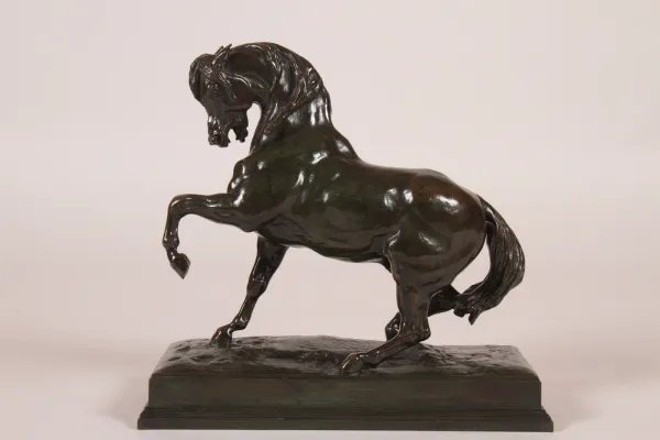 Antoine Louis Barye (1796–1875) Turkish Horse No. 2 (left Front Leg Raised, Square Pedestal) 