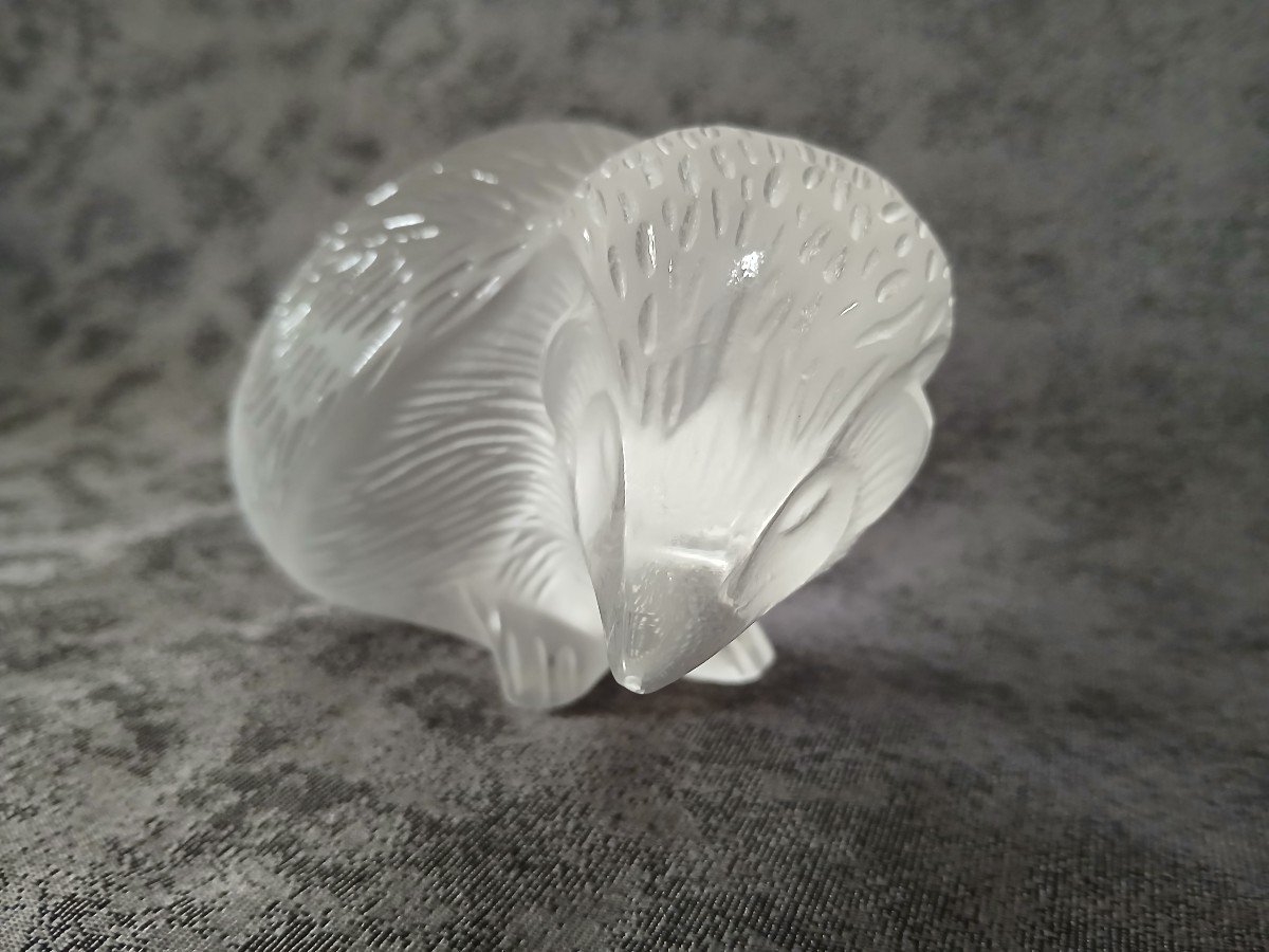 Lalique - Hedgehog In Frosted Crystal-photo-1