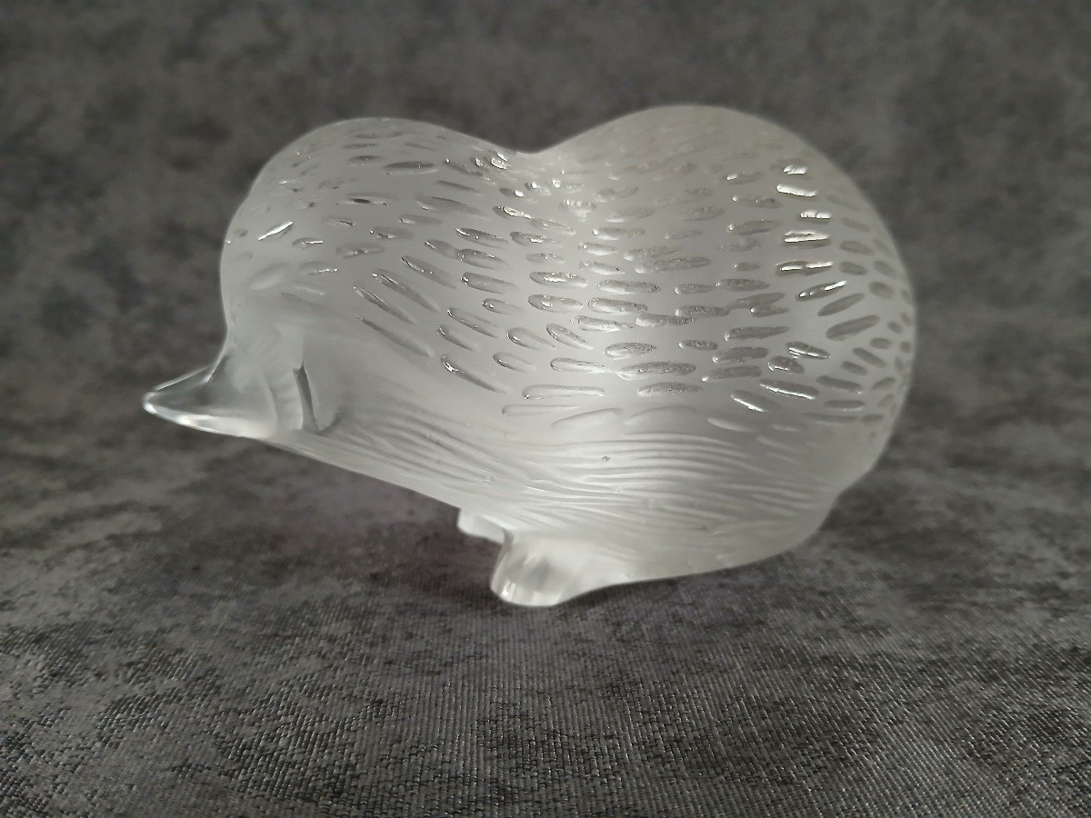 Lalique - Hedgehog In Frosted Crystal-photo-2