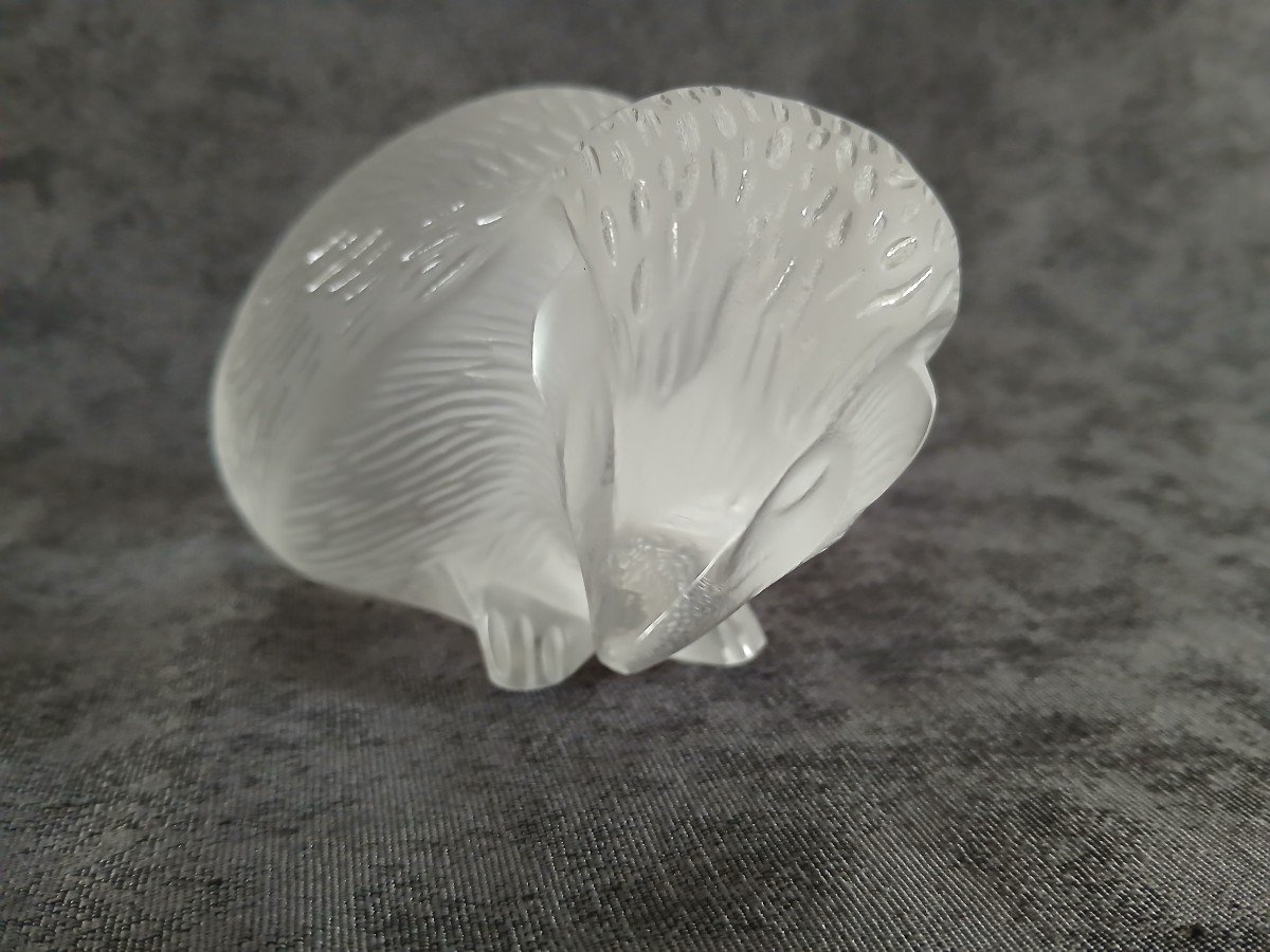 Lalique - Hedgehog In Frosted Crystal-photo-3