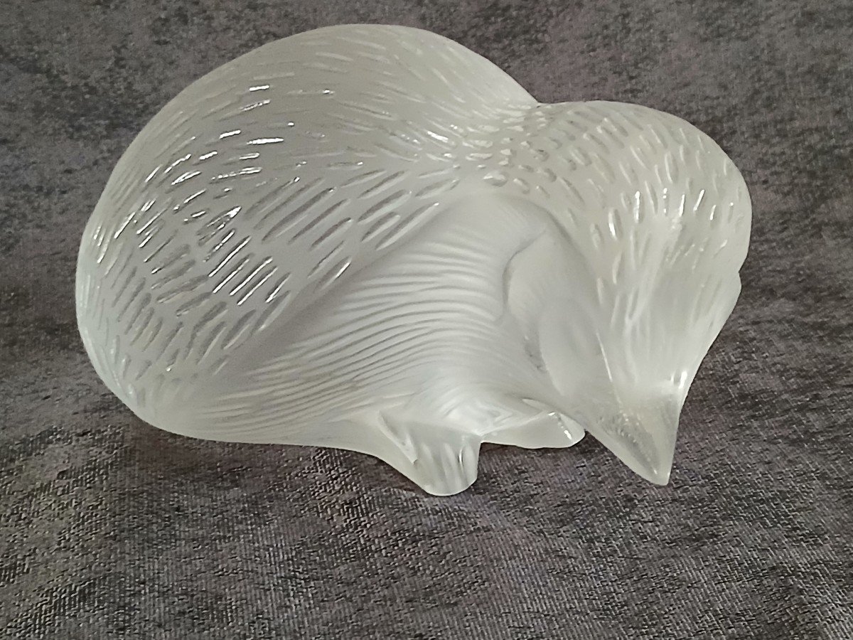 Lalique - Hedgehog In Frosted Crystal-photo-5