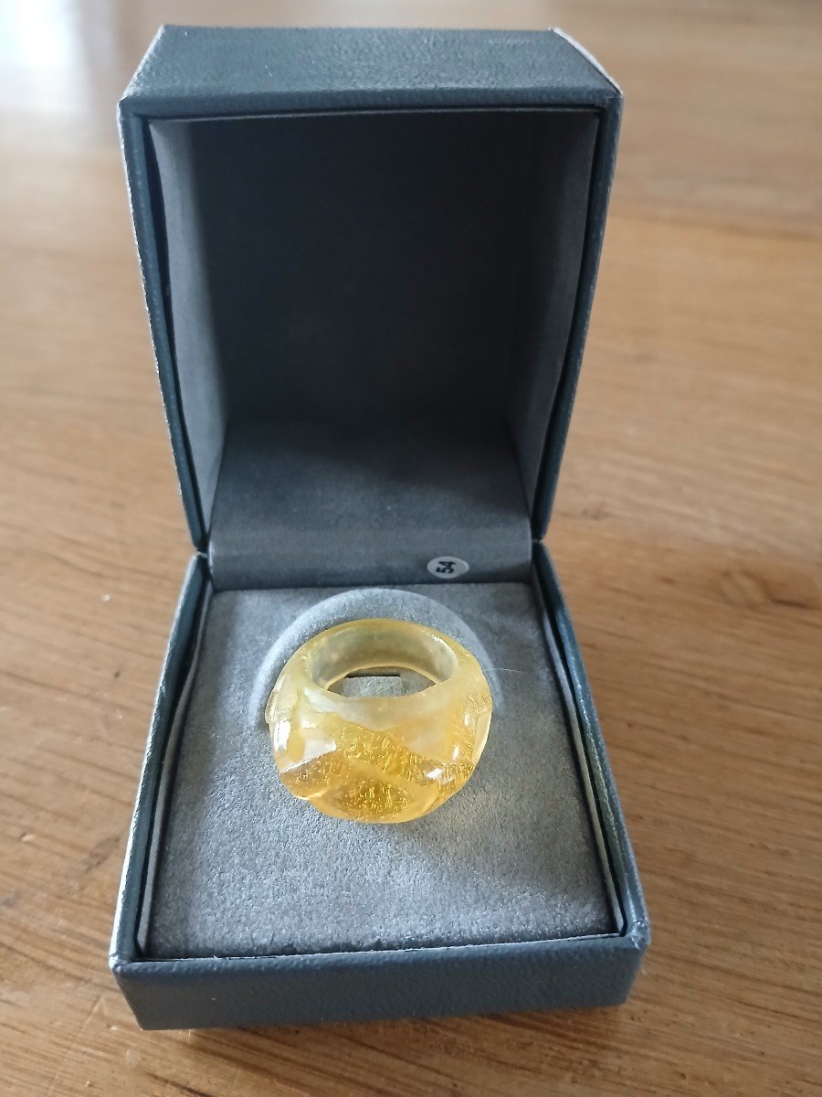 Daum - Glass Paste Ring In Its Box-photo-1