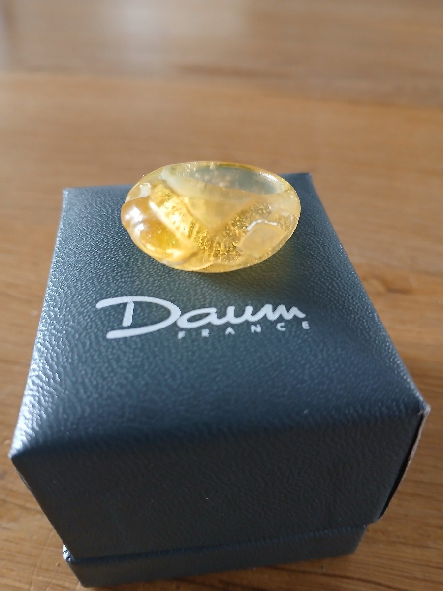 Daum - Glass Paste Ring In Its Box-photo-2