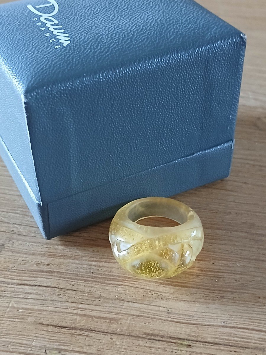 Daum - Glass Paste Ring In Its Box-photo-4