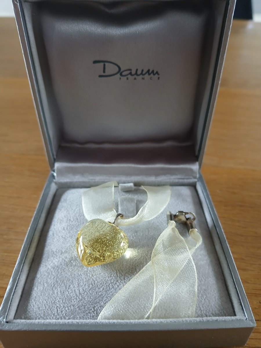 Daum - Pendentif Coeur En Cristal Et Argent-photo-1