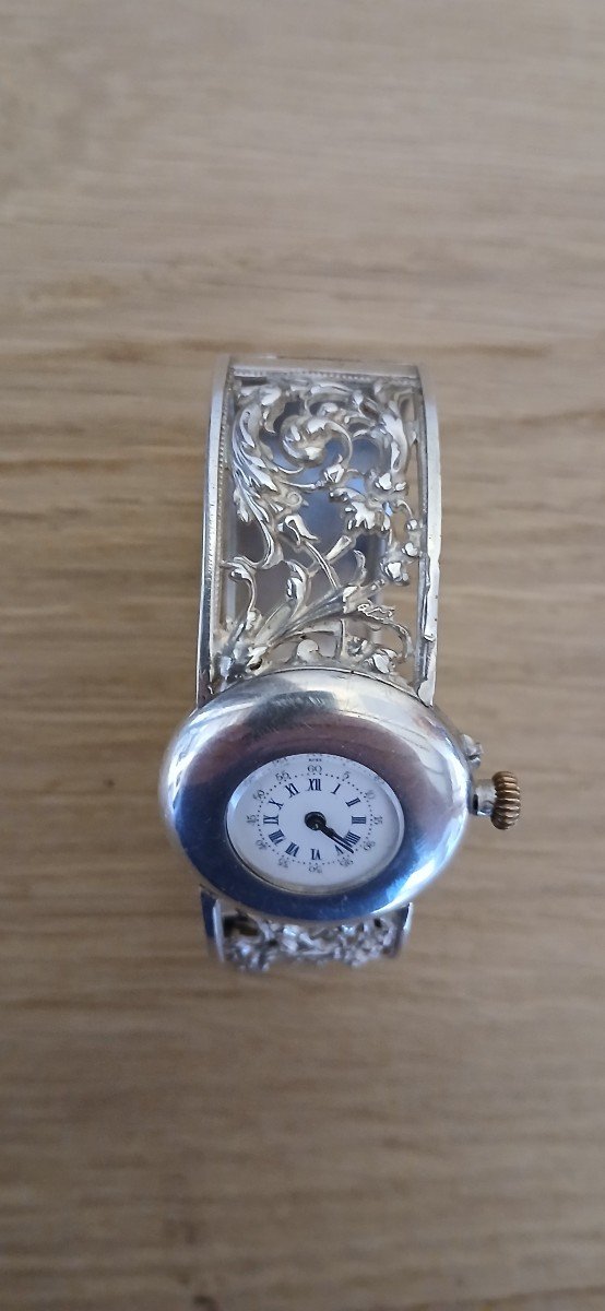 Montre Bracelet Femme Argent (Les Premières 1900) Ecole de Nancy ,Art Nouveaux-photo-7