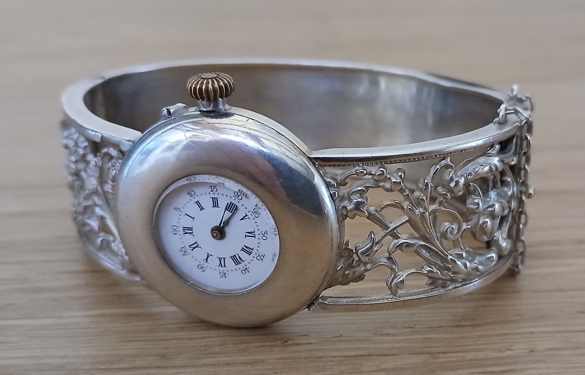 Montre Bracelet Femme Argent (Les Premières 1900) Ecole de Nancy ,Art Nouveaux
