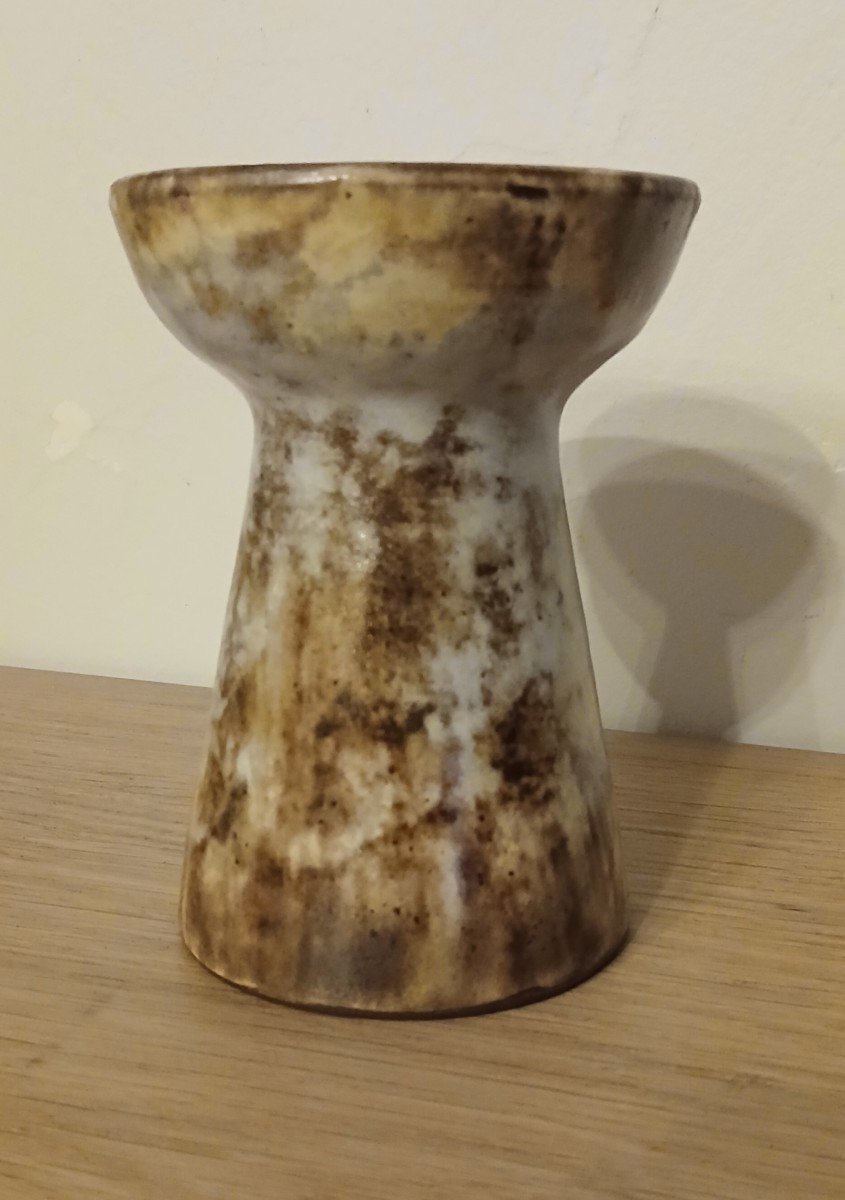 Large Candle Holder Signed "kostanda" In Vallauris-photo-2