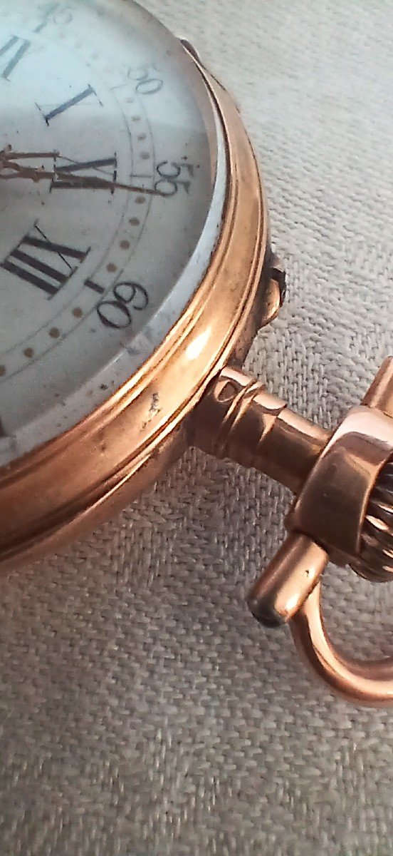 Montre à Gousset En Or 18k - Fonctionne Parfaitement-photo-8