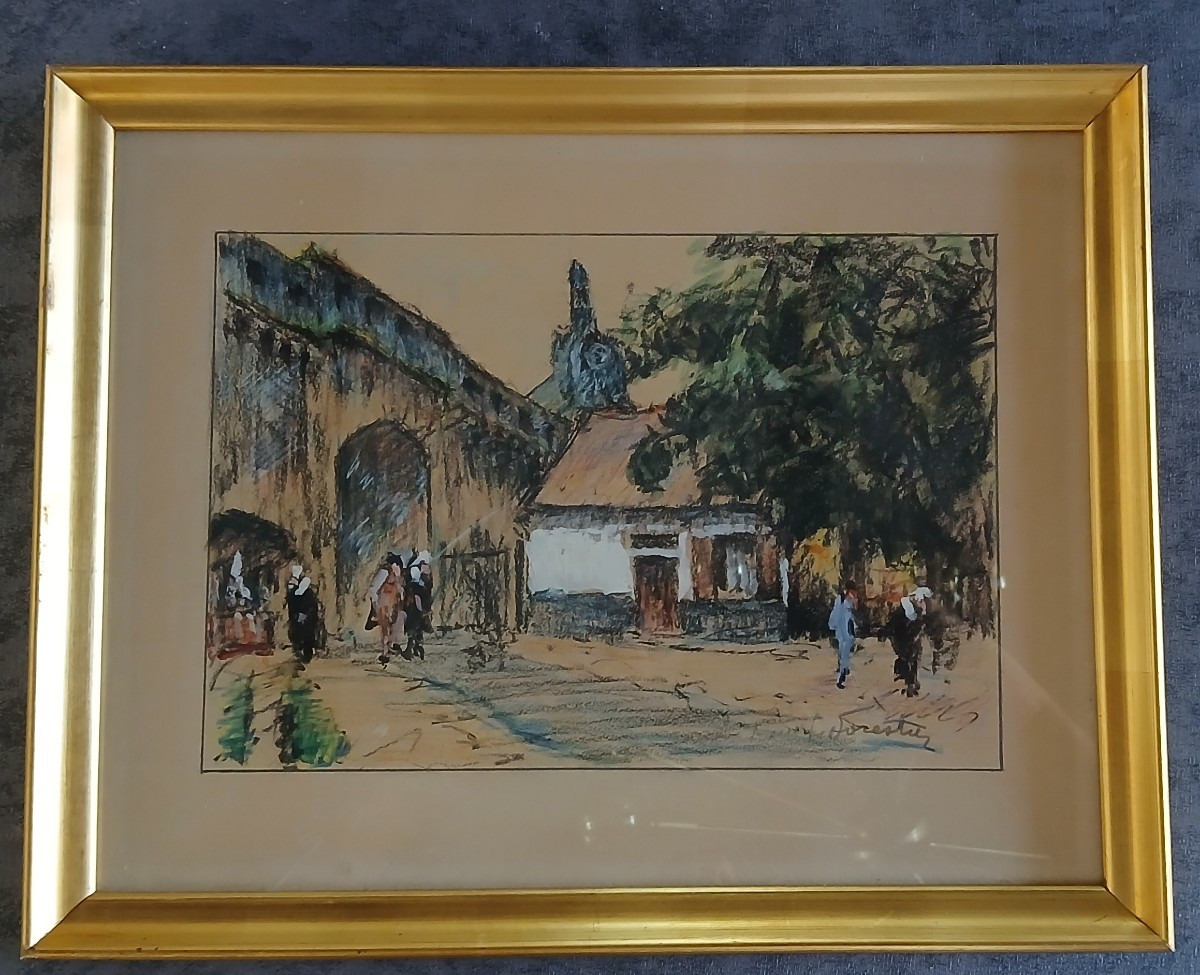 René Le forestier Bretagne Concarneau petite place donnant sur La Porte Aux Vins
