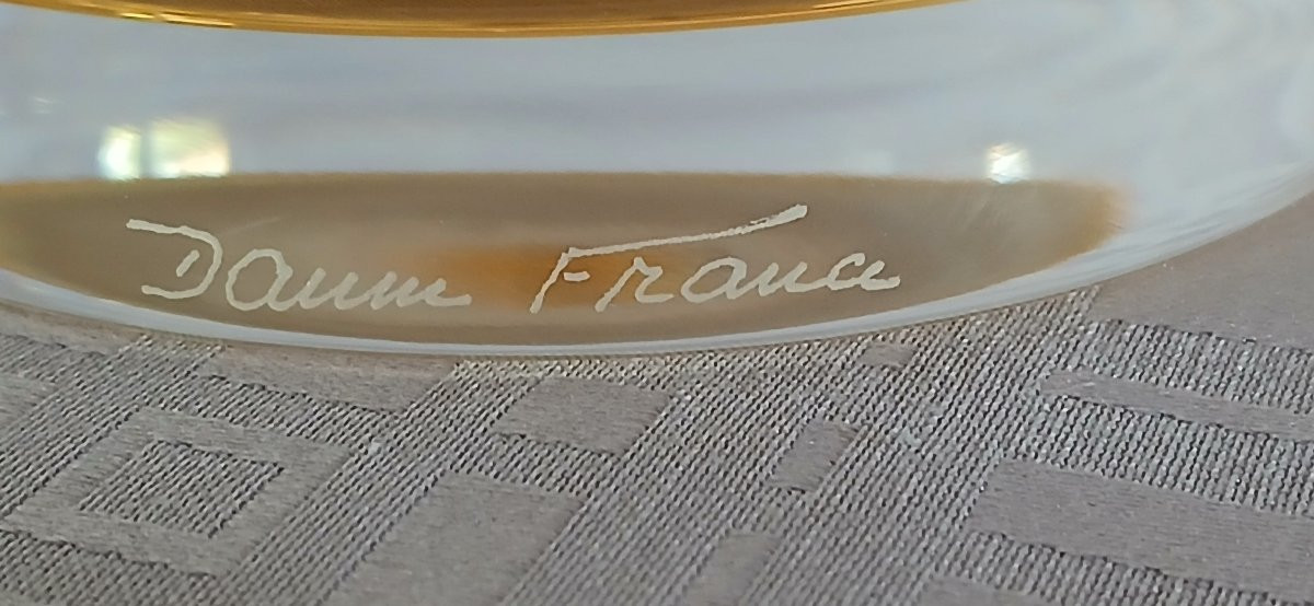 DAUM - Seau à glaçon en cristal ambre dans sa boite d'origine (neuve)-photo-1