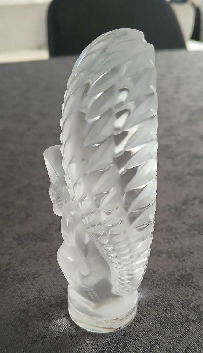 Lalique - Paperweight Or Seal In Pressed Molded Crystal-photo-2