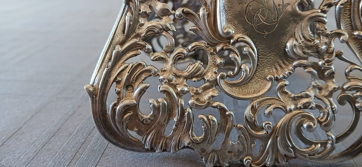 Pince a asperges en argent - poinçon minerve 1er titre 925 - orfèvre Alphonse DEBAIN-photo-4