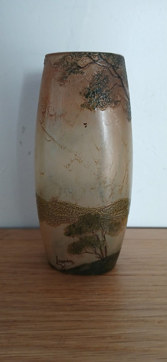 Vase Signed Legras - Acid-etched -photo-2
