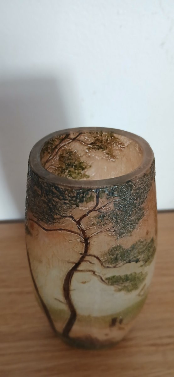 Vase Signed Legras - Acid-etched -photo-1