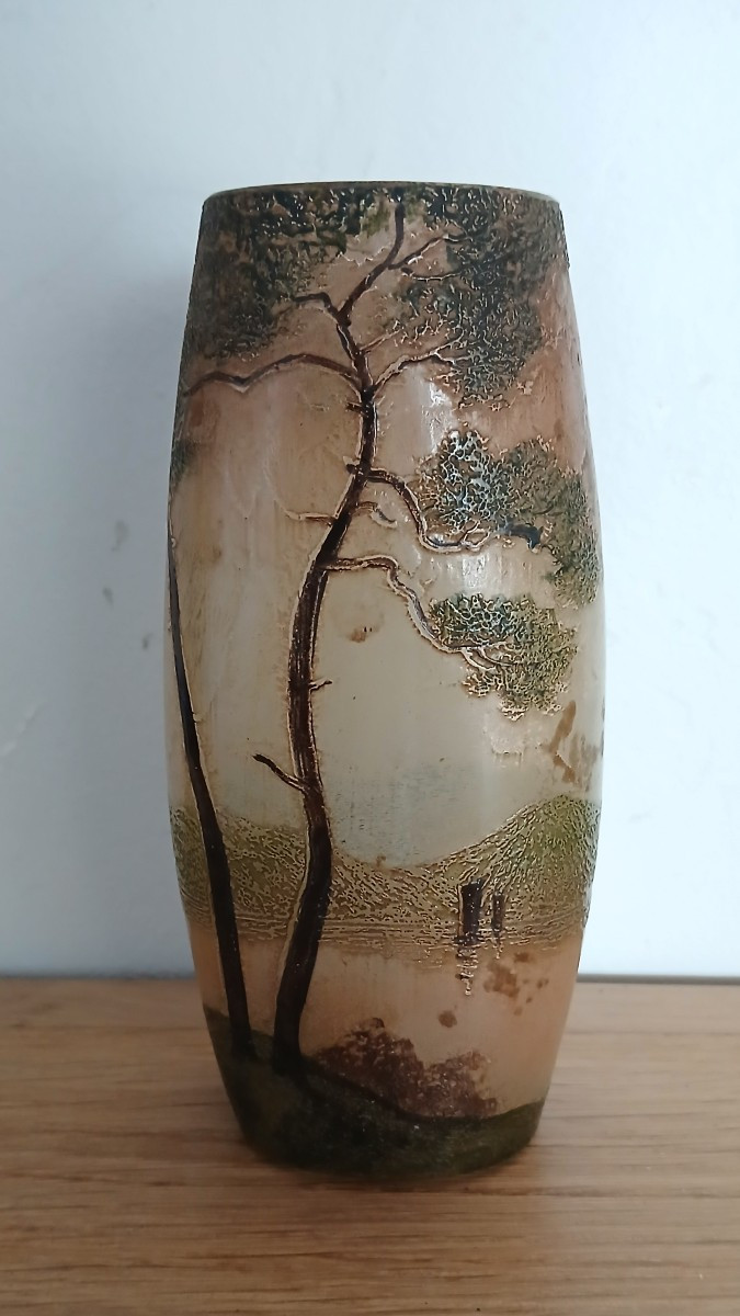 Vase Signed Legras - Acid-etched 