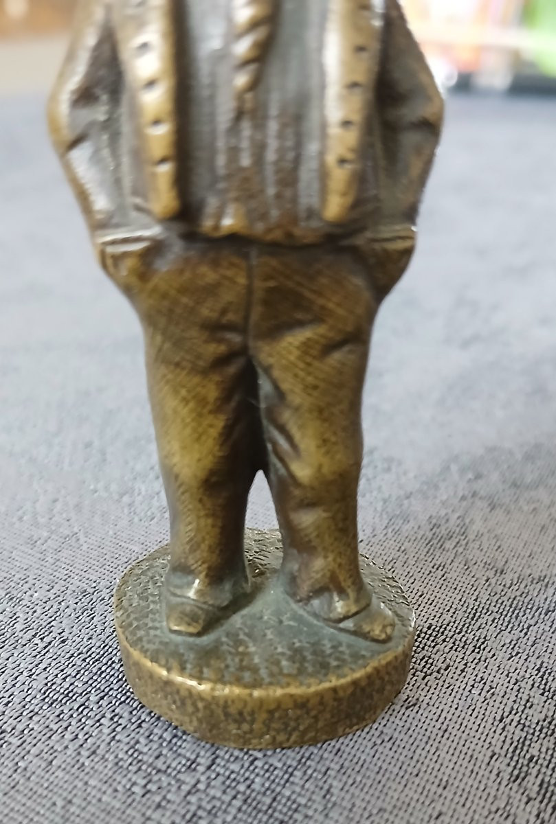 Joli petit bronze XIX ème - enfant breton-photo-2