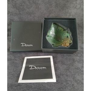 Daum - “vine Leaf” Glass Paste Cup