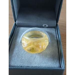 Daum - Glass Paste Ring In Its Box