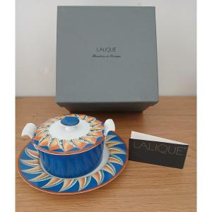 Lalique Et Limoges - Individual Soup Tureen Model Soleil