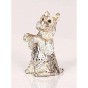 Scottish Terrier Dog - Silver Light Series Collection Signed Christofle.
