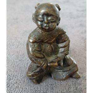 Asian Bronze - Child Seated Cross-legged
